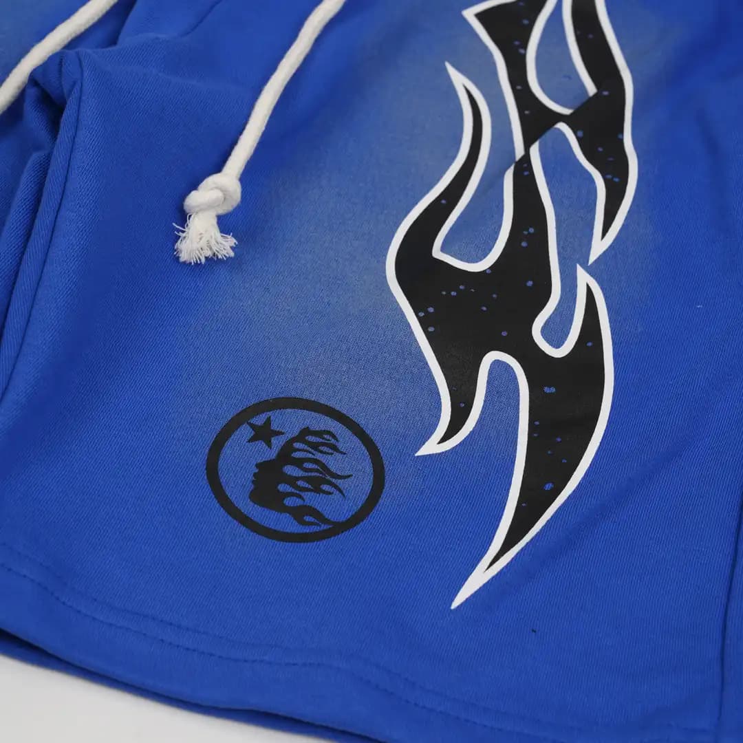 Hellstar Flame Spray shorts contrast drawstring 3/3