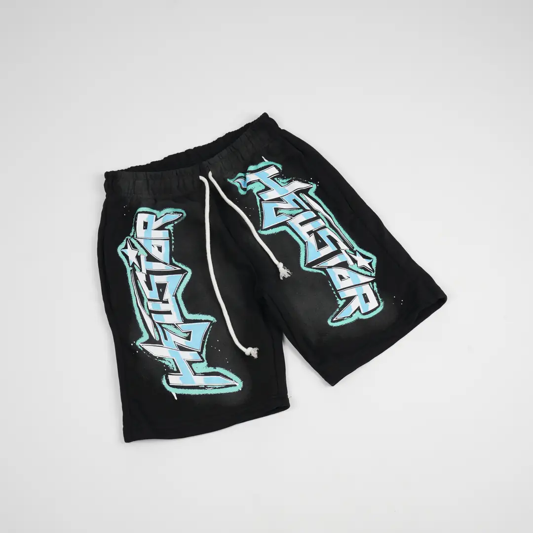 Hellstar Flame Spray shorts vintage fade 2/3