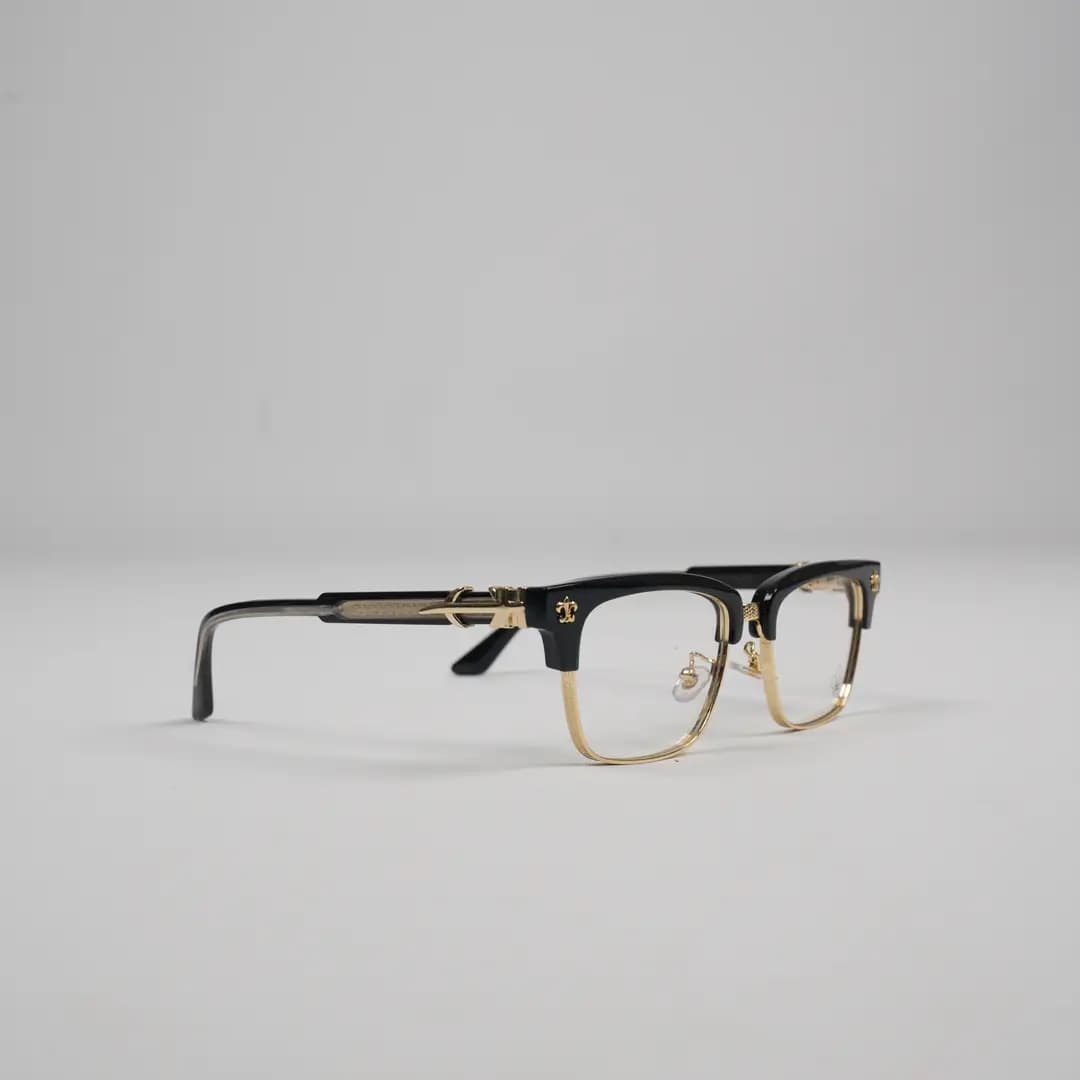 Chrome Hearts clear sunglasses gold cross 2/3