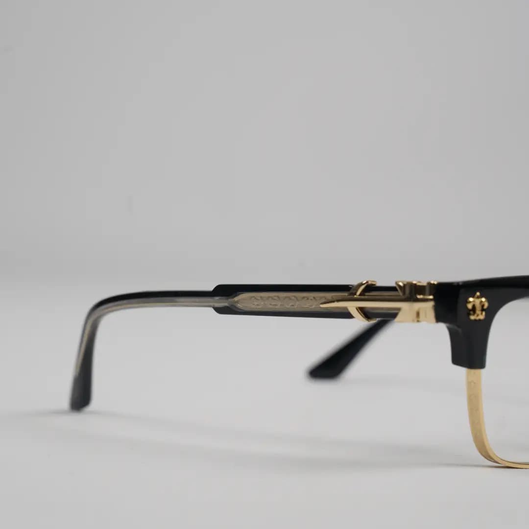 Chrome Hearts clear sunglasses gold cross 3/3