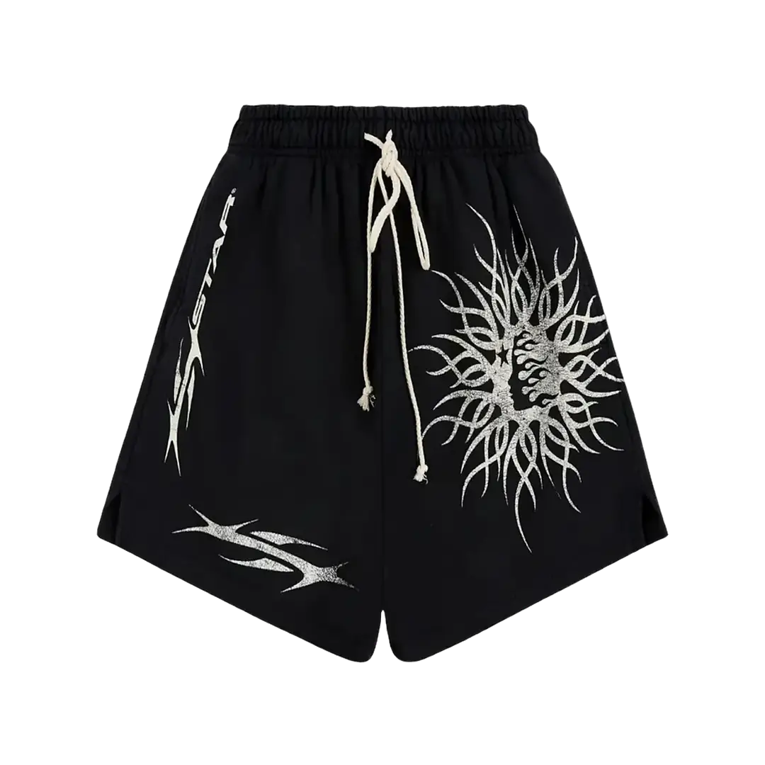 Hellstar Flame Young shorts black 1/3