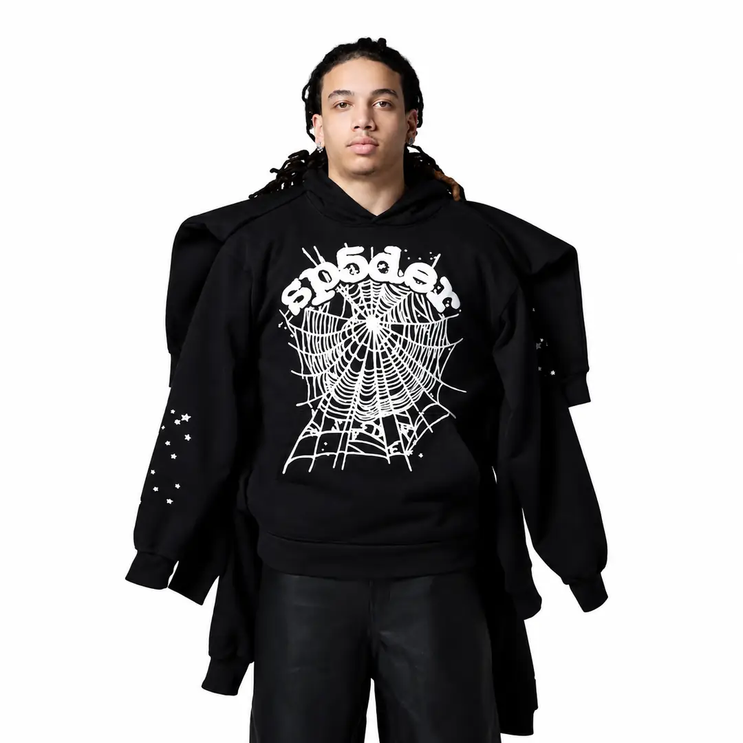 Sp5der hoodie black (2) 2/3