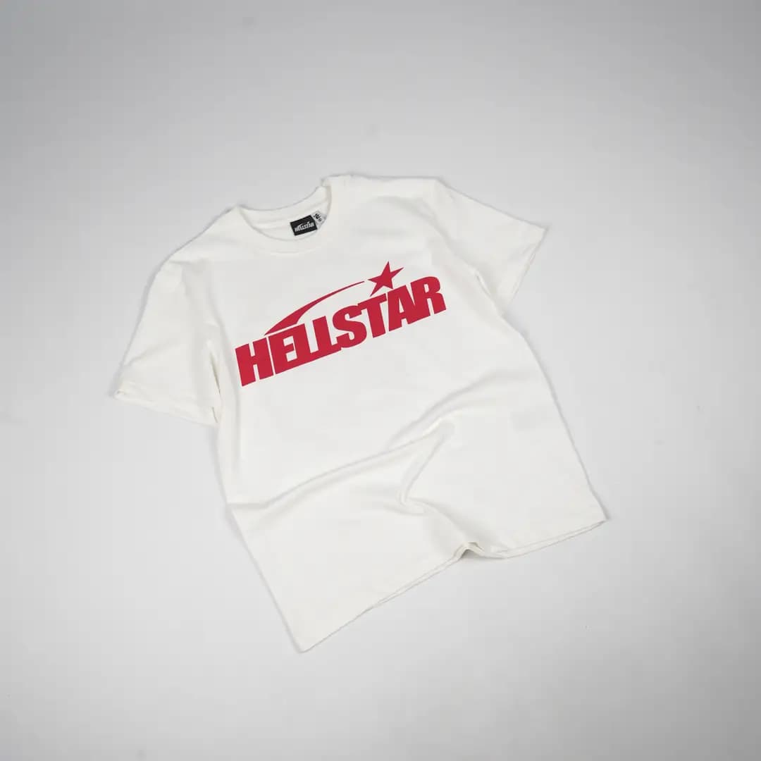 Hellstar Classic logo tee cream red 2/3