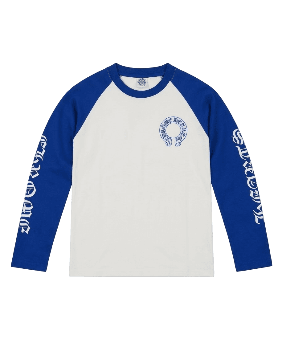 CHROME HEARTS long sleeve t-shirt white and blue