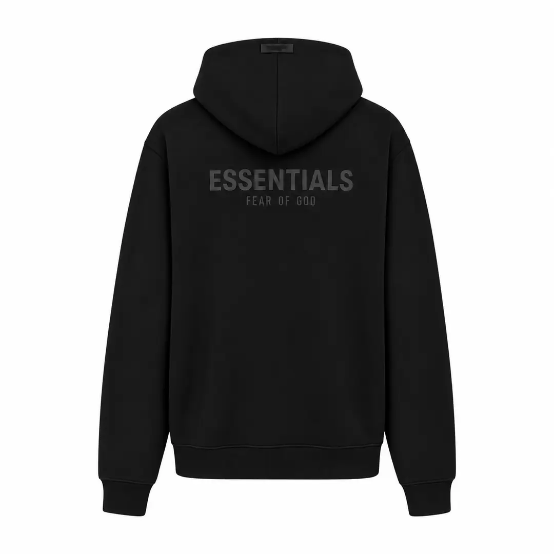 Essentials zip hoodie black 2/3