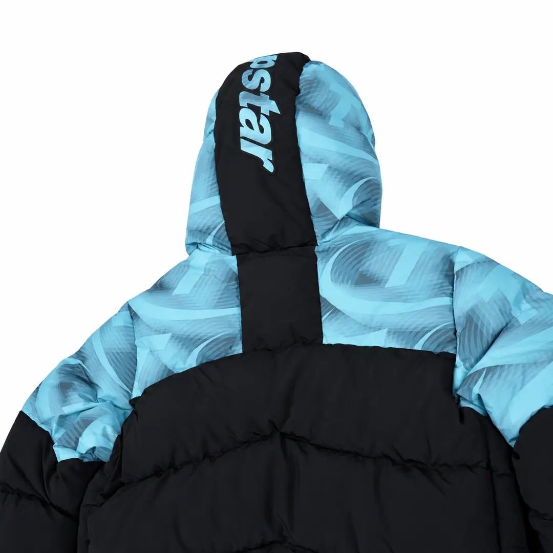 Trapstar Hyperdrive puffer jacket black blue 3/3