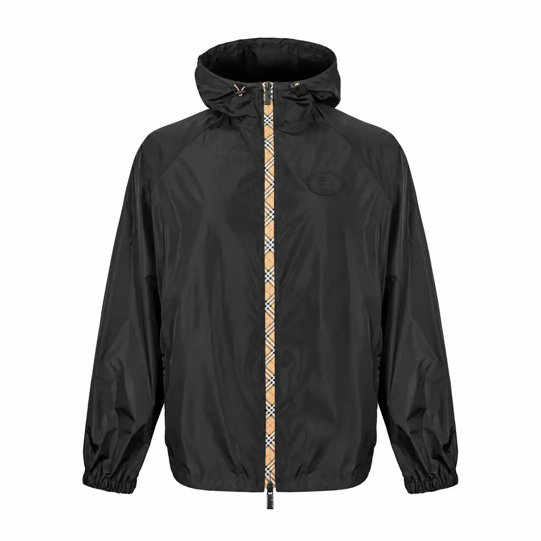Burberry Checker-Tape nylon hooded jacket 1/3