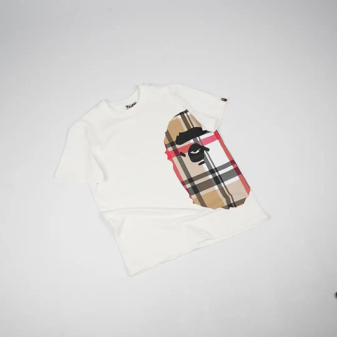 Bape Check Camo Ape Head tee 2/3