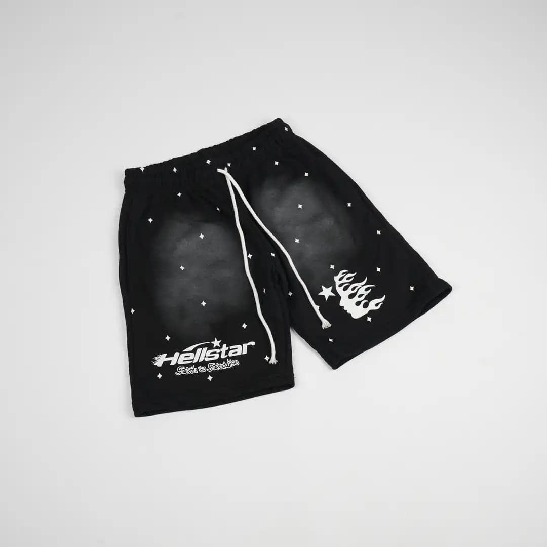 Hellstar Flame shorts black 2/3
