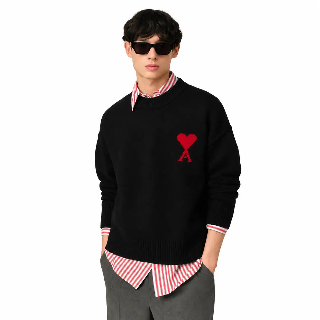 AMI Paris sweater black 2/3